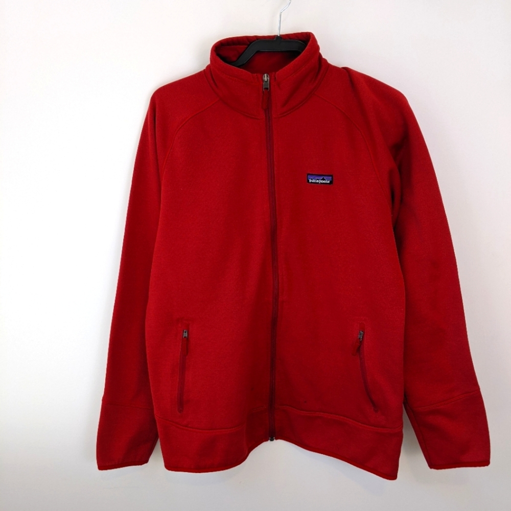 Patagonia Red Tech Fleece Jacket With Flaw